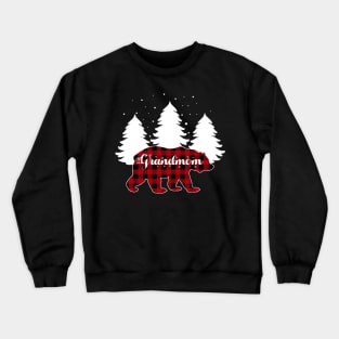 Buffalo Red Plaid Grandmom Bear Matching Family Christmas Crewneck Sweatshirt